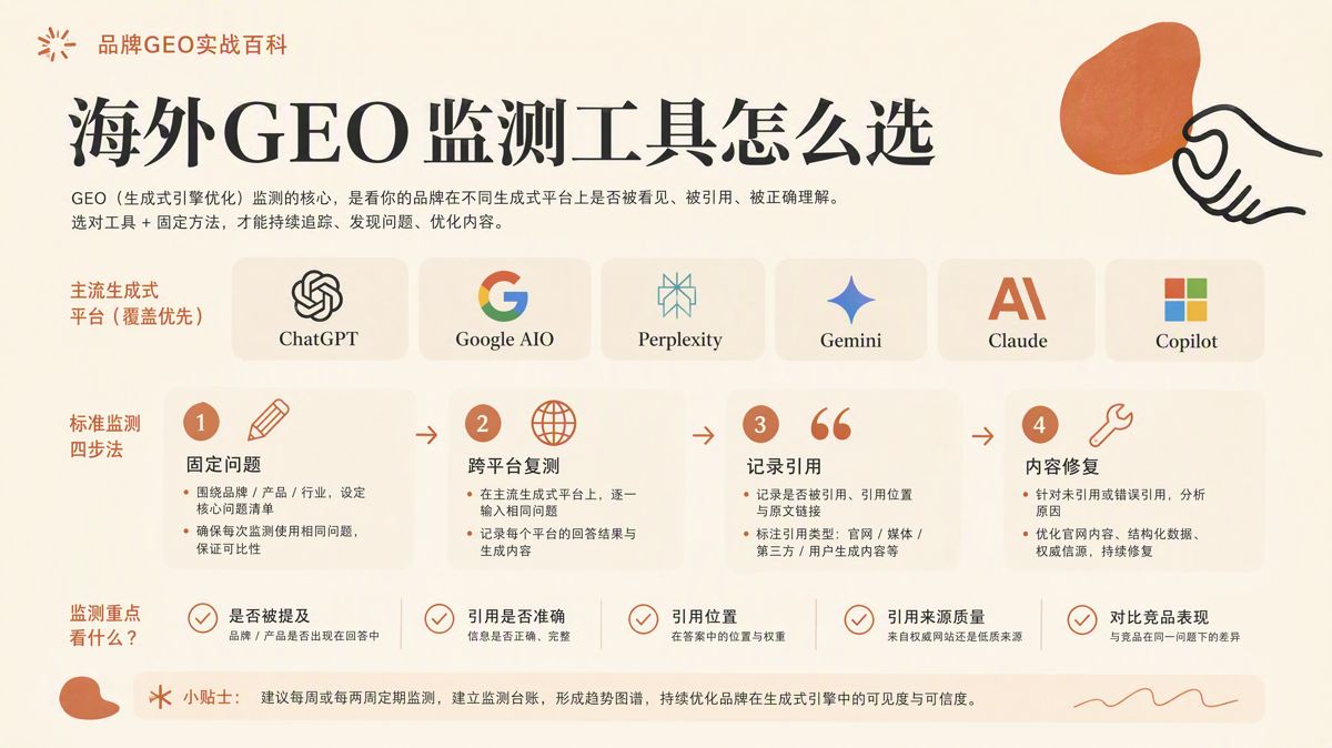 海外 GEO 监测工具怎么选?先做基线,再谈付费