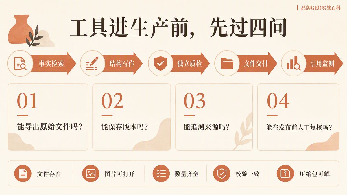 GEO内容生产工具怎么选?先验收交付物