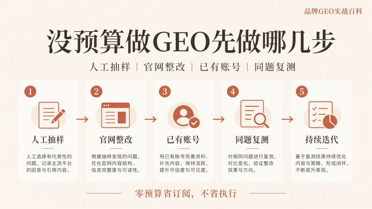 沒預算做GEO?先完成這6步