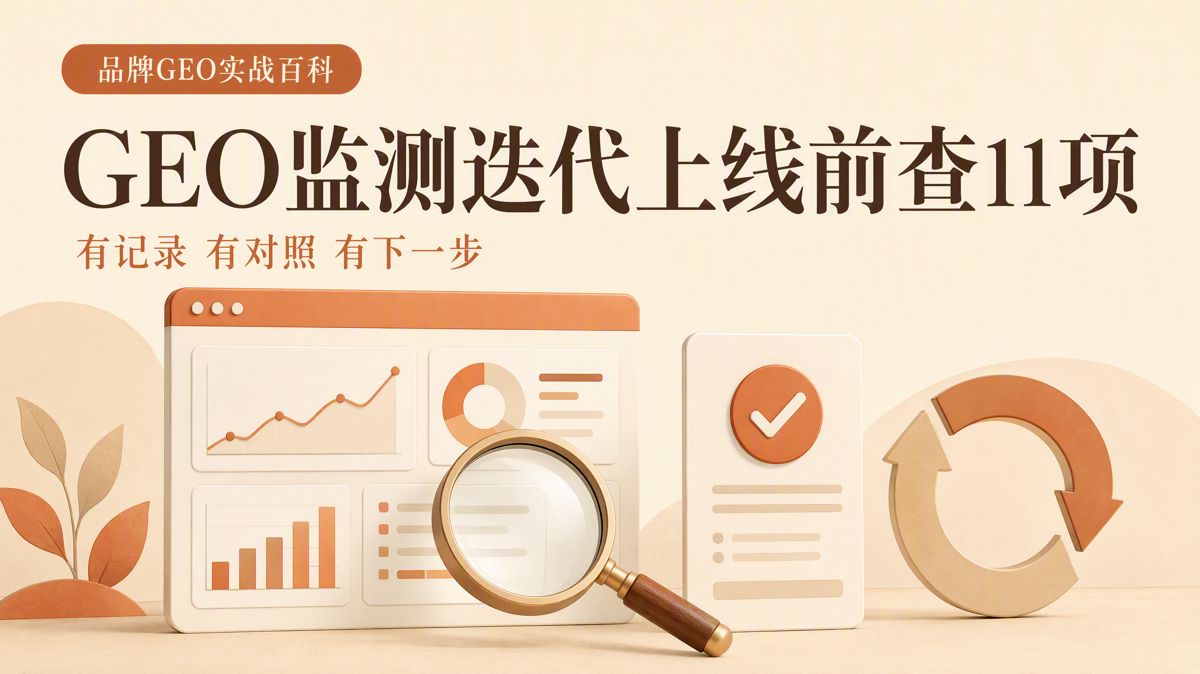 GEO監測不能只看總分:上線前檢查11項