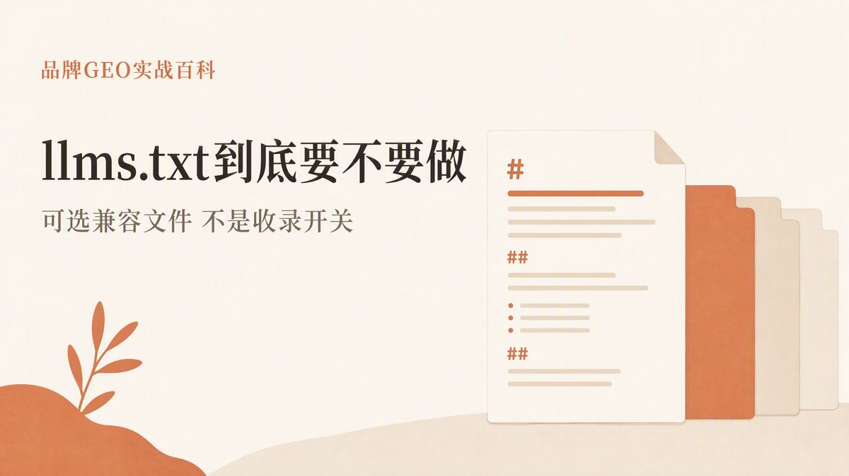 `llms.txt`要不要做?判断与验收指南