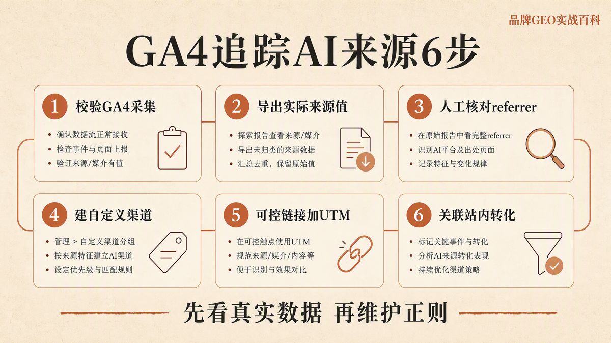 GA4追踪国内AI来源流量:一套可复核的方法