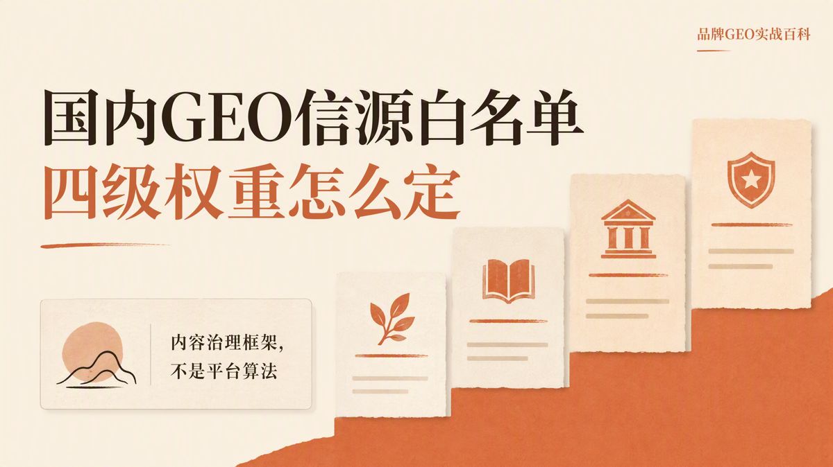 国内GEO信源白名单:四级权重怎么定